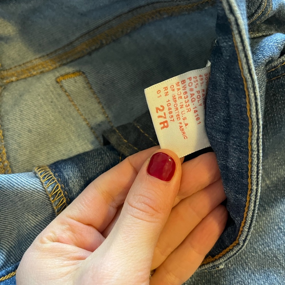Agolde the Premier Skinny Straight Blue Denim Jeans - Picture 4 of 6
